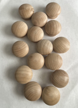 Wood Cabinet Hardware Doors Drawers Unpainted Knobs Wooden Lot Of 15 - £20.92 GBP