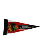 Vtg NHL Hockey Old Logo Chicago Blackhawks Mini Pennant 9&quot;x4” Felt Banne... - $42.74