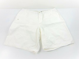 Columbia White Cotton Chino Shorts 20W - £19.35 GBP