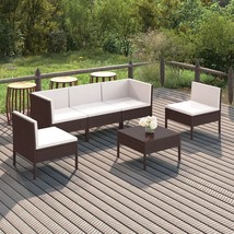  Garden Lounge Set Brown and Cream White - €520,41 EUR
