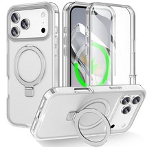 Case for iPhone 17 Air (Color: Clear) Built-in Screen Protector Ring Har... - $50.00