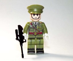 Gift Minifigure General Officer Dictator Army Green uniform Fast Ship - $6.36