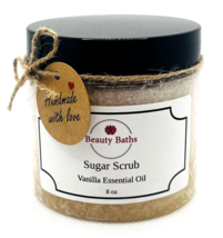Vanilla Sugar Scrub Exfoliating Body Scrub gift for her handmade bath scrub - $174.14 MXN