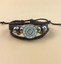 Mandala friendship bracelet - adjustable woven bracelet - £8.75 GBP