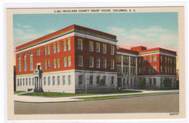 Court House Columbia South Carolina linen postcard - £4.15 GBP