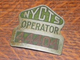 Vintage New York City Transit System Metal Hat Badge 44404 Discontinued - $360.96 MXN