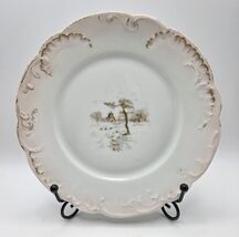 Haviland &amp; Co 8" Lunch Salad Plate Country Scene Field Tree 1888-1896 - $25.74
