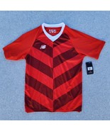 New Balance Soccer Football Jersey Red Chevron 2 SS MT90406 Size M - €16,91 EUR