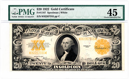 FR. 1187 1922 $20 Gold Certificate PMG Choice Extremely Fine 45 - £1,240.60 GBP