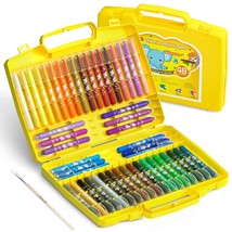 48 Colors Gel Crayons For Toddlers, Non-Toxic Twistable Crayons Set With... - £29.87 GBP