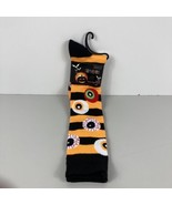 Sumona Ladies Knee High Socks Halloween Orange Black Striped Eyeballs Ey... - £10.89 GBP