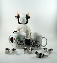 Cow Collection 2 Mugs 1 Plush Cow Stuffed Animal 7 Corn Cob Holders - £11.95 GBP