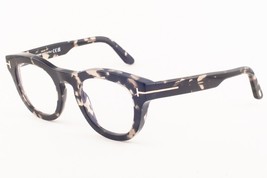 Tom Ford 5873 005 Shiny Black Tortoise / Blue Block Eyeglasses TF5873-B ... - $227.05