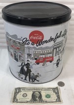 COKE COCA COLA RARE TIN BUCKET IT&#39;S A WONDERFUL LIFE MOVIE SCENE - $39.48