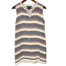 Chelsea &amp; Theodore White Red Blue Cotton Sleeveless Tank Dress Size 4 Wo... - $20.00