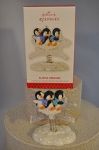 Hallmark - Playful Penguins - 3 Penguins Riding Ice Reindeer - Series Ornament - £20.92 GBP