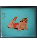 Cigarette Case Pin Up Girl Vintage Metal - $46.39