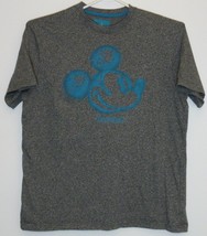 Disney Parks Mouse 1928 Mickey Mouse Men L Heather Gray Blue Authentic T-Shirt - £26.90 GBP