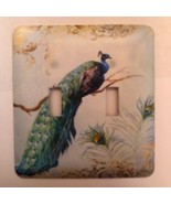 Peacock Metal  Light Switch Plate Birds  Double Toggle - £7.28 GBP