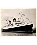 Photograph H. M. S. Queen Elizabeth Cruise Ship Vintage BLACK &amp; WHITE ph... - $4.83 CAD