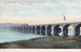 Rockville Bridge Longest Stone Arch Harrisburg Pennsylvania PA Postcard A05 - $57.59 MXN