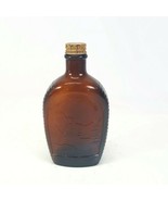 Vintage Log Cabin Syrup Collectible Amber Jar Bottle #21 &amp; Lid Mt Rushmo... - $17.25 CAD