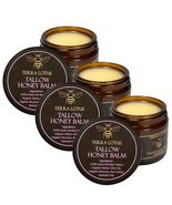 3 Pack Organic Grass-Fed Beef Tallow Balm with Raw Honey Lavender  - $59.99