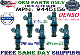 Genuine Denso Brand New 5 Pieces (5x) Fuel Injectors For 1999 Volvo S70 2.5L I5 - £220.70 GBP