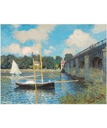 Art Giclee Printed Claude Monet: Monet river sail boat and the bridge pa... - €8,49 EUR+