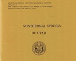 Nonthermal Springs of Utah by J. C. Mundorff - £17.58 GBP