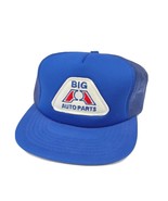 Vintage Big A Auto Parts Mesh Snap Back Trucker Hat NOS 80&#39;s Blue - €19,36 EUR