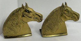 Brass Horse Bookends By Virginia Metal Crafters Vintage Horse Bookends 5... - $46.27