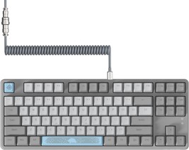 Magic-Refiner Ak873 Gaming Keyboard With Custom Coiled Usb/Type-C Aviation Cable - £51.89 GBP