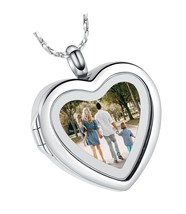 Glass Cremation Jewelry for Ashes Hollow Urn Pendant - £37.49 GBP