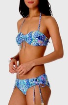 Juicy Couture 2PC Bandeau Swimsuit Bikini Paisley Park Floral Sz M $166 *Nwt* - £41.78 GBP