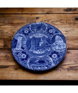 Vintage Carlsbad Caverns Transferware Plate Staffordshire England Blue &amp;... - $874.36 MXN