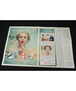 Vintage Print Ad Avon Cosmetics April 1955 Seventeen 13&quot; x 15&quot; Double Page - £11.71 GBP