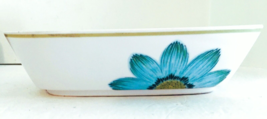 Noritake Progression Up-Sa Daisy Vegetable Bowl Blue Flower 9.75&quot; Oval J... - $13.49