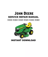 John Deere X300 X304 X320 X324 X340 X360 Tractor Service Repair Technica... - €13,02 EUR