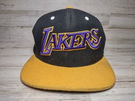 Mitchell &amp; Ness NBA Hardwood Classics LA Lakers Wool Blend Snapback Hat Cap READ - £6.43 GBP