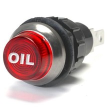 Large Red Oil Engraved For Oil Pressure Indicator Warning Light Bolts Into A 3/4 - £33.45 GBP