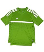 Adidas Climacool Athletic Shirt Youth L Short-Sleeve V-Neck Green - €12,62 EUR