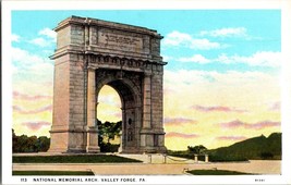National Memorial Arch Valley Forge PA Pennsylvania WB Postcard UNP VTG (B5) - £3.81 GBP