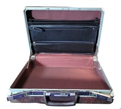 Vtg Samsonite Hard Shell Briefcase Chocolate Brown Combination Roll Lock No Code - £17.58 GBP
