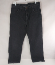 Vintage Rustler Men&#39;s Black Denim Bootcut Jeans Size 36x30 Measures 34x28 - £8.68 GBP