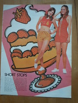 Vintage Simplicity Short Stops Fashion Print Magazine Advertisement 1971 - $5.99