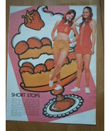 Vintage Simplicity Short Stops Fashion Print Magazine Advertisement 1971 - $8.18 CAD