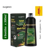 4 x 500ml Augeas Herbal 3 In 1 Hair Dye Shampoo (Black) fast shipment by... - $150.85 CAD