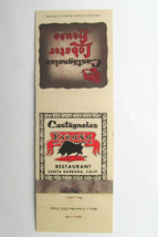 Castagnola&#39;s  Santa Barbara, California Restaurant Matchbook Cover Lobster House - £1.19 GBP