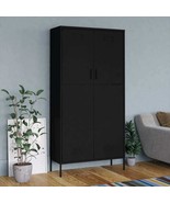  Wardrobe Black Steel Large Wardrobe Rectangular Modern - $753.49